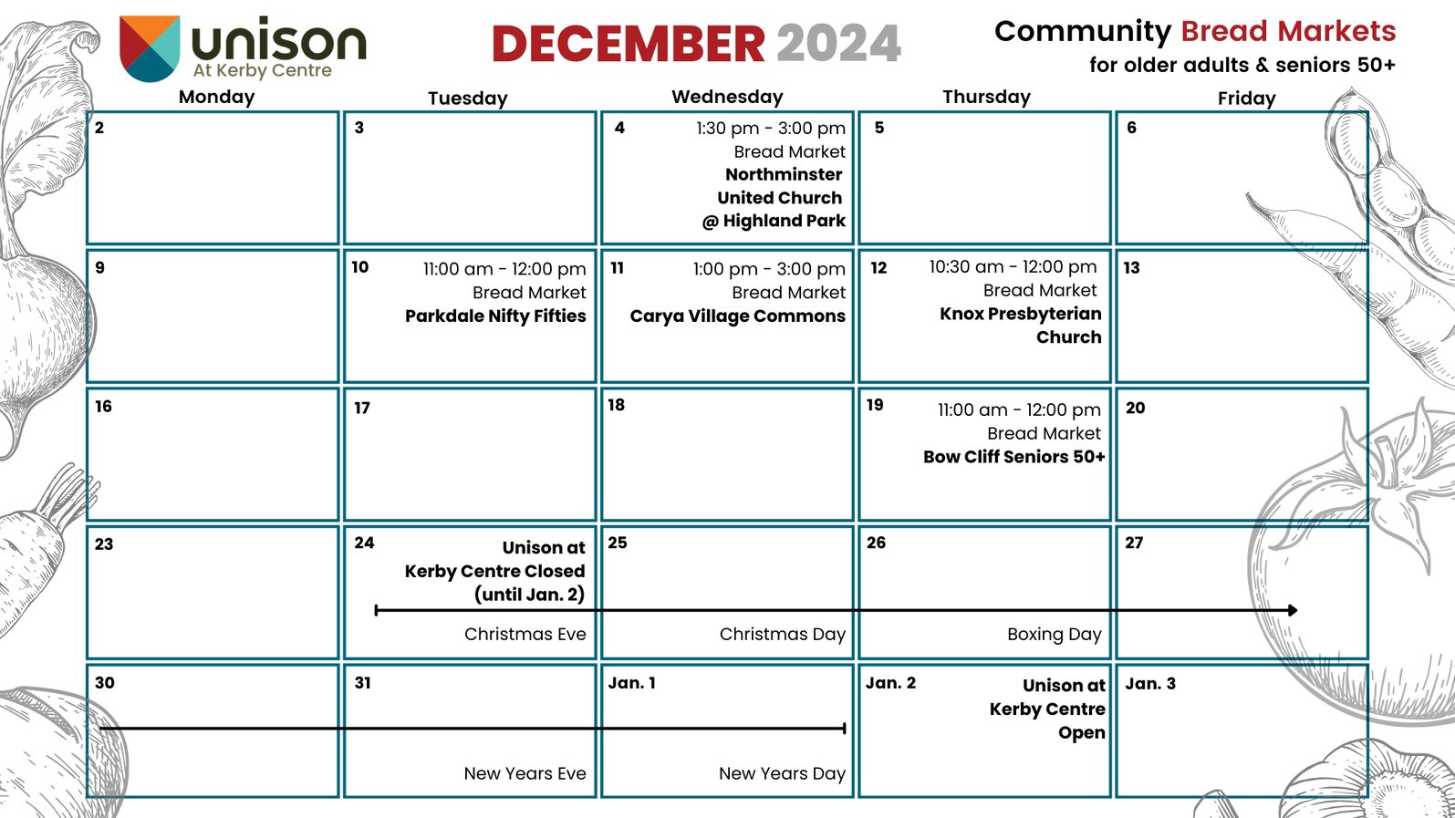 Community Bread Market Calendar - December 2024 (1)