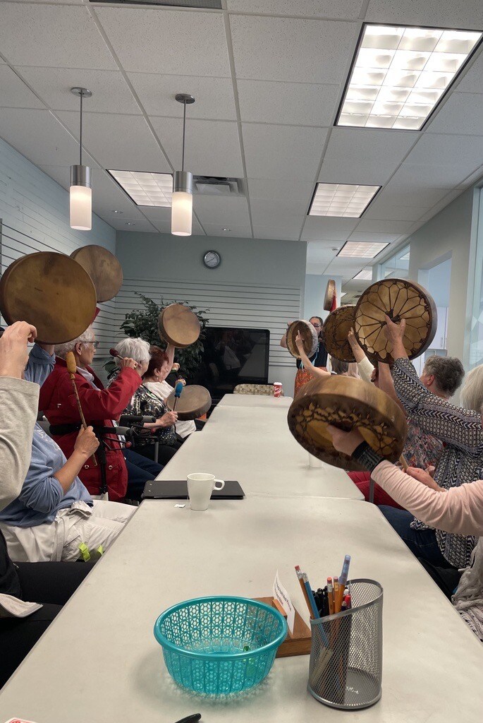 Drum circle at Unison Wellness Connection Centre