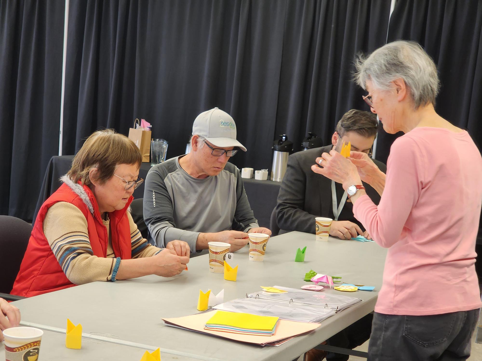 C-Origami with Volunteers