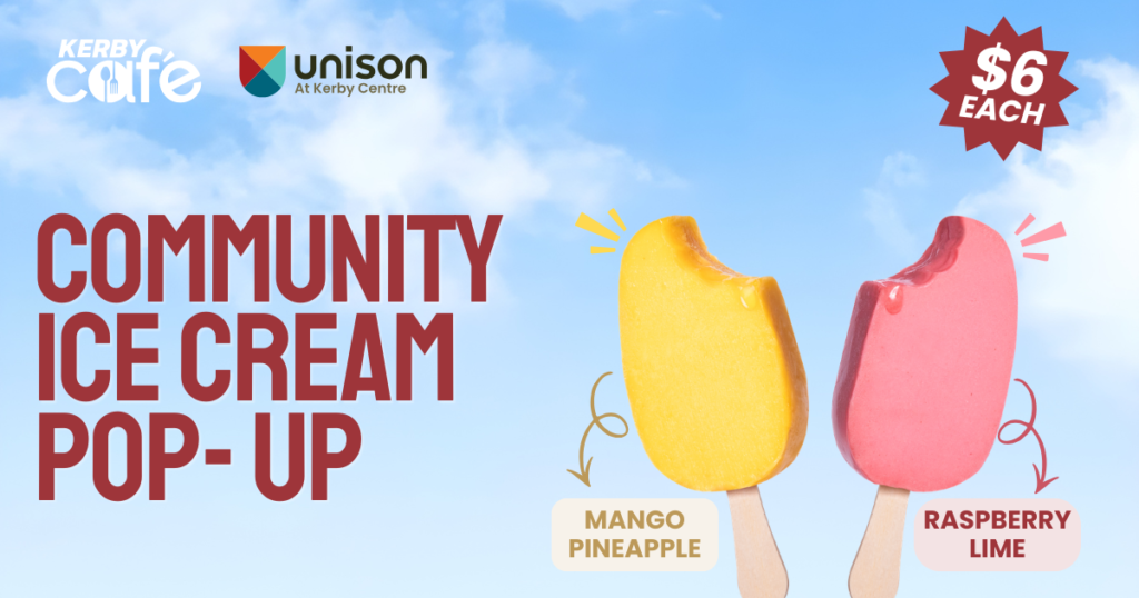 community ice cream pop- up at the Kerby Cafe