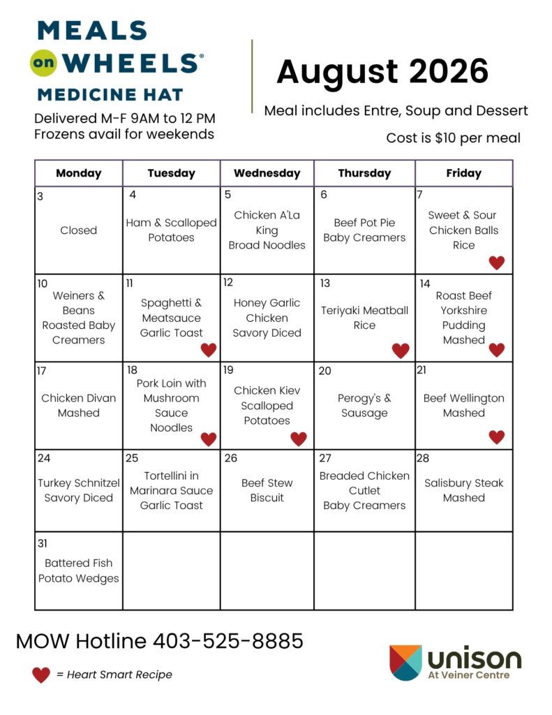 MOW July menu preview.