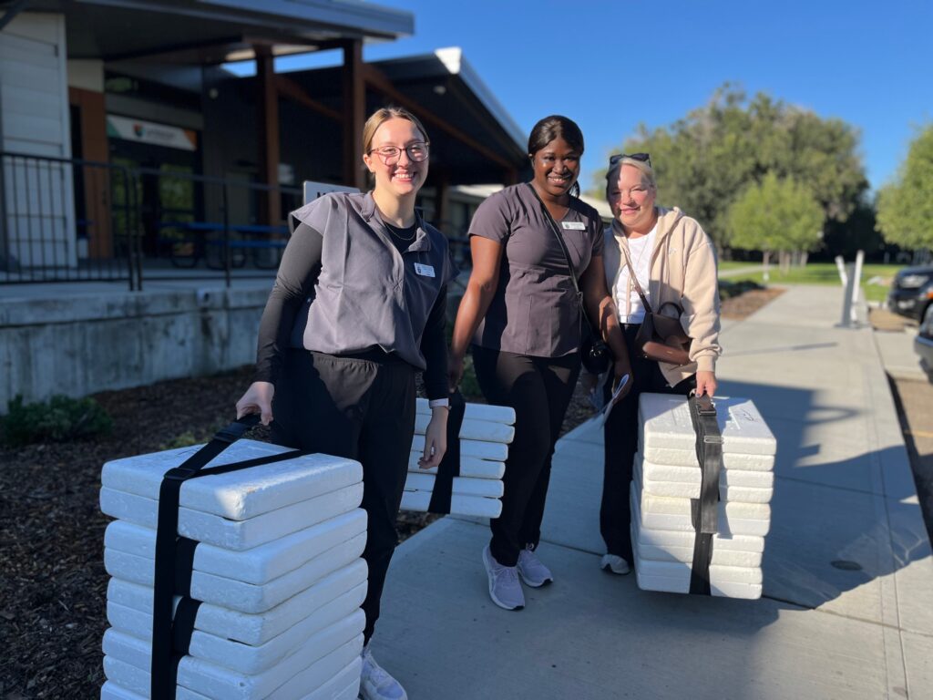 Nursing students volunteer to deliver Meals on Wheels to clients in Medicine Hat